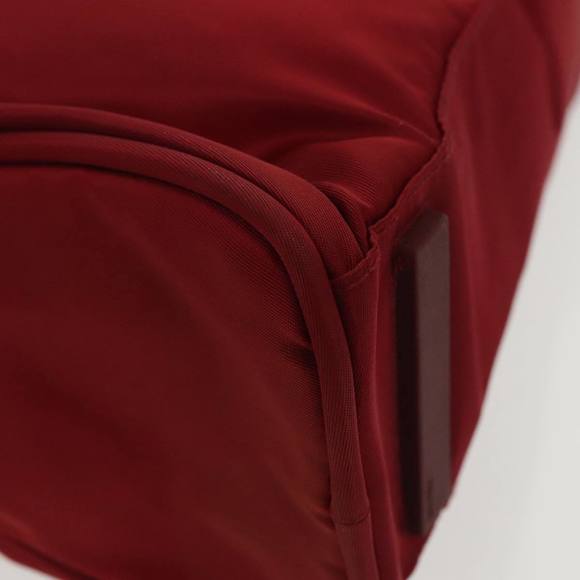 PRADA Hand Bag Nylon Red Silver Auth 98359 - Picture 15 of 16